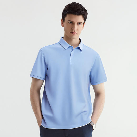 【丝光棉】罗蒙男士丝光棉凉感短袖polo衫男短袖夏季薄款7A抗菌速干t恤男短袖 商品图2