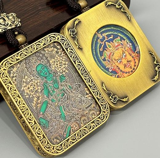 悉卜野·复刻黑金唐卡吊坠，藏传八大守护，神秘庄重，恍如繁星于夜空【3-5天发货】 商品图8