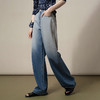 【林栖设计小店】（现货）【送方巾】【牛仔系列】渐变牛仔裤百搭直筒显瘦2025早秋新款长裤女G1653008 商品缩略图1