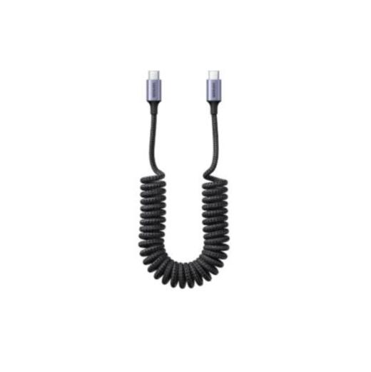 连接线 弹簧快充 usb-c to usb-c 1.5米 黑色-绿联 商品图0