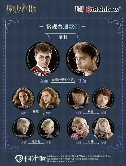 哈利波特 春风化雨 吧唧 徽章 10包/盒 国谷 商品图2