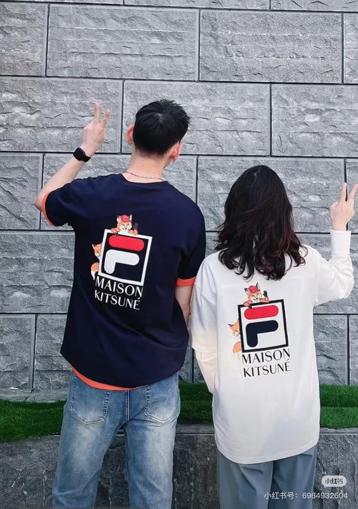 F乐X小狐狸联名款 刺绣+印花圆领短袖T恤 Z-15441 商品图8