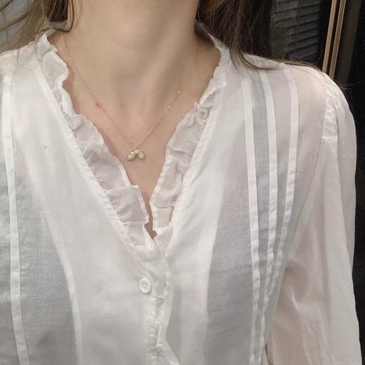 Oflye潮流饰品  好事发生925银项链高级感新中式花生锆石珍珠小众设计新款项链 商品图5