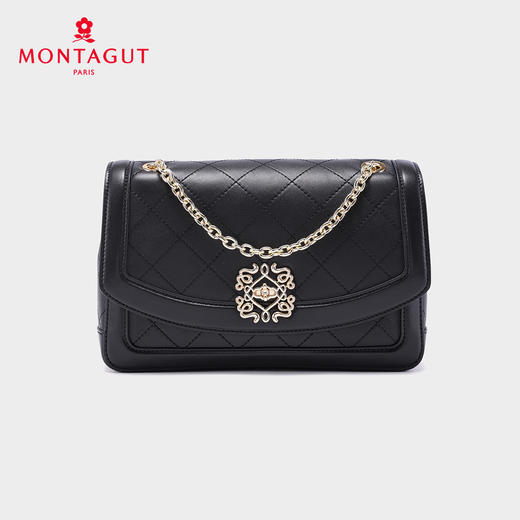 梦特娇女士时尚链条包真皮斜挎包个性菱格包可爱单肩包 商品图4