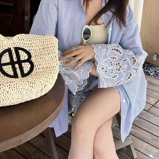 高圆圆同款条纹衬衫式套装| 度假通勤皆可 商品图4