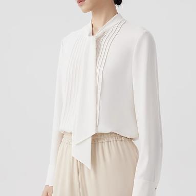 【宋佳同款】朗姿修身法式白衬衫女简约通勤LCEK02WPR129W31 商品图0