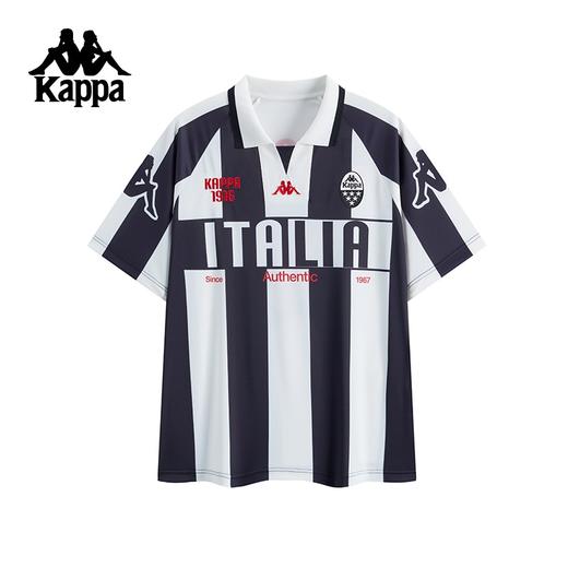 Kappa情侣款复古条纹短袖POLO衫K0F52PD01 商品图1