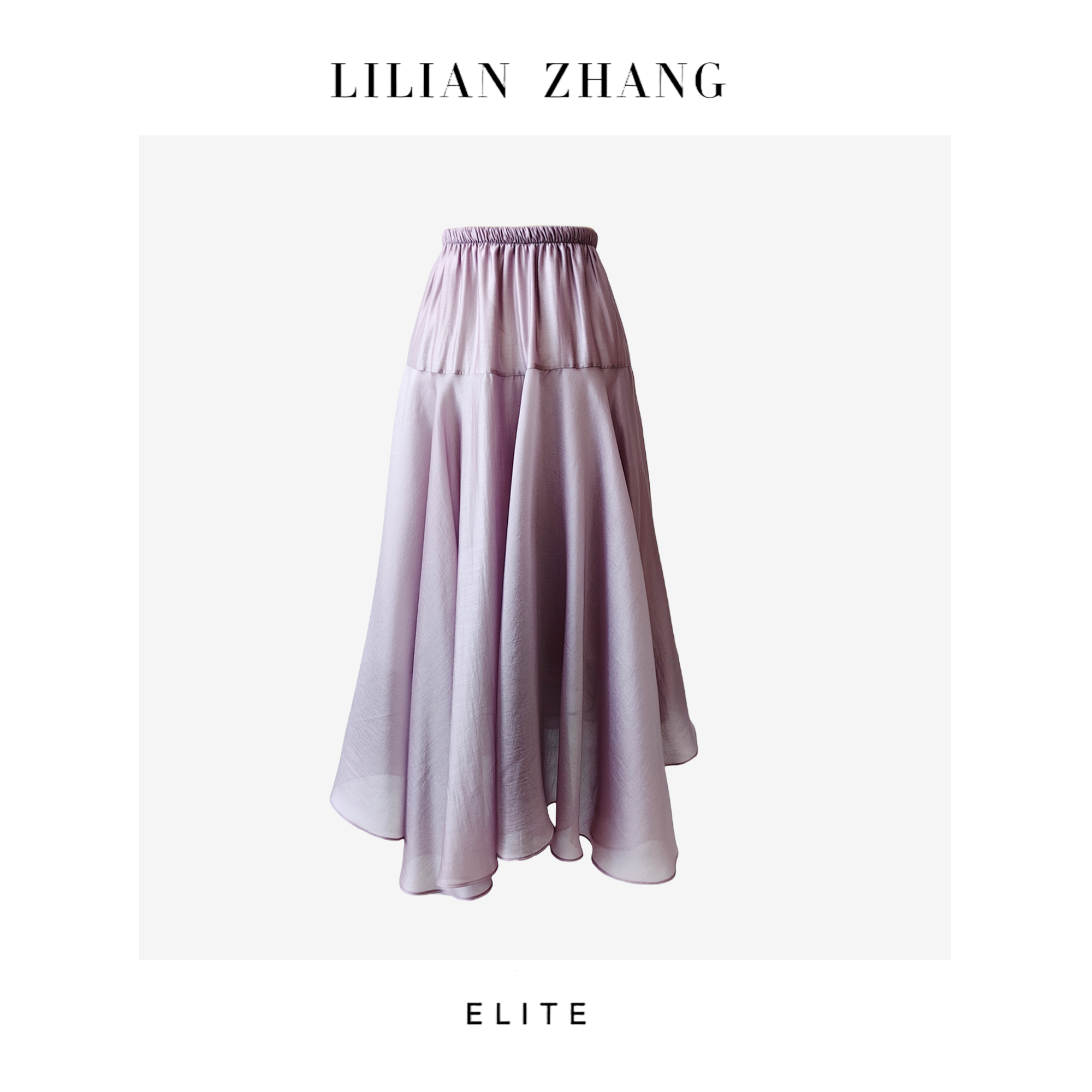 E“定制”——静奢风——“普罗旺斯” ——梦幻紫色法式大A摆裙 2503013