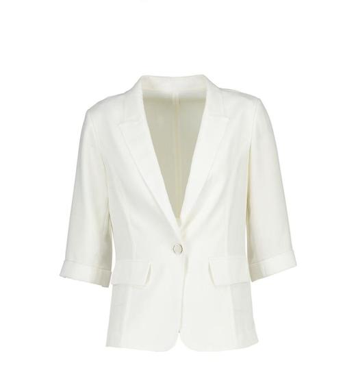 SZ2A52_皓色_西装外套_春夏_中袖翻领卷边袖单排扣设计感_高级女装_BERNIEELEN 伯妮斯茵 商品图0