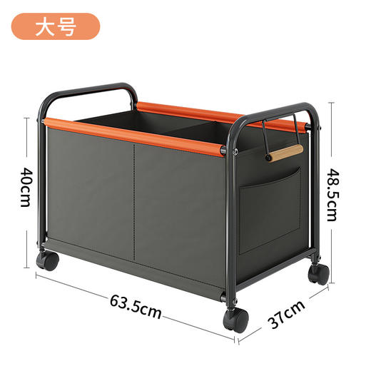 【玩具收纳筐】杂物收纳箱 卧室床边置物架 客厅四轮可移动大容量小推车  商品图12