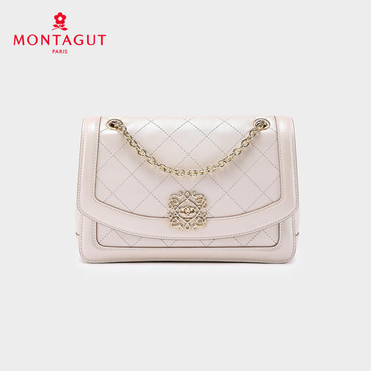 梦特娇女士时尚链条包真皮斜挎包个性菱格包可爱单肩包 商品图2