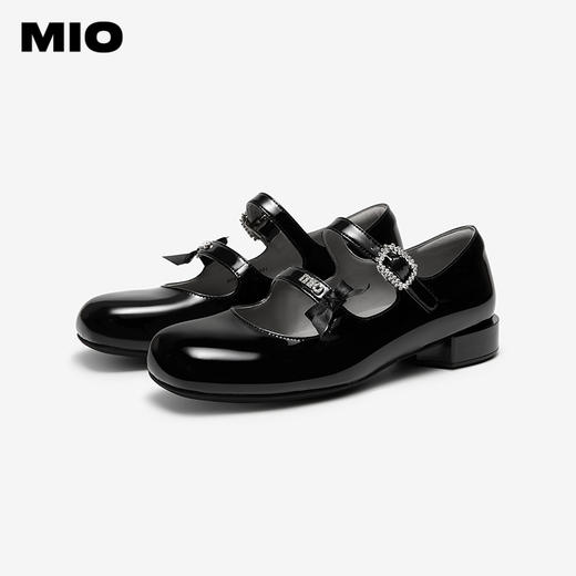 MIO米奥miu系玛丽珍多条带秋季新款蝴蝶结水钻圆头芭蕾单鞋女M254413602 商品图2