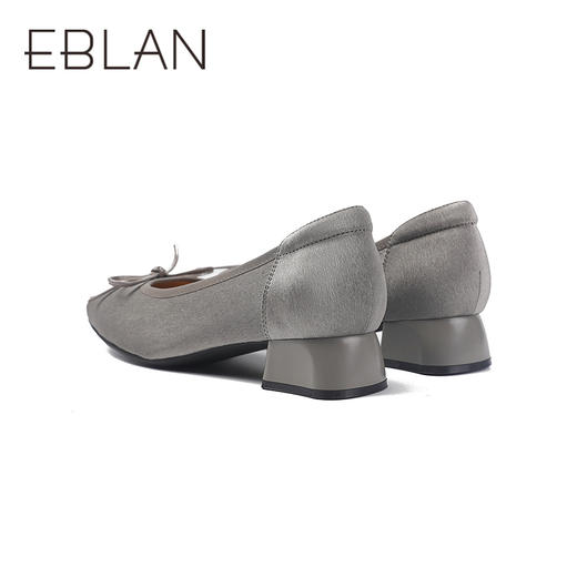 伊伴秋季法式优雅稳固方根Q弹厚乳胶垫脚时装单鞋B25420702 商品图3