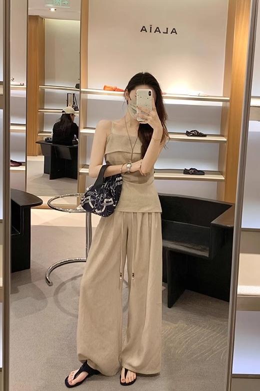 LP同款牛皮版法式气质人字夹拖流苏低跟凉拖鞋 商品图13