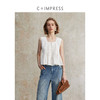 C+IMPRESS/西嘉亚麻天丝重工 度假风方领法式露锁骨上衣女夏无袖CS2502125 商品缩略图0