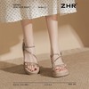 ZHR则则5CM坡跟凉鞋女闪耀水钻夏季仙女风凉鞋女外出百搭气质凉鞋 商品缩略图8