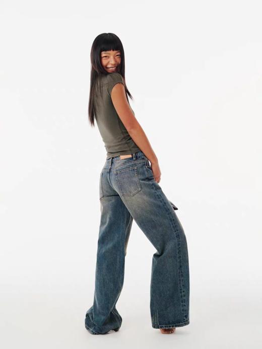 Evistub/E-5XCK412/竹节日产水洗套染牛仔裤 商品图1