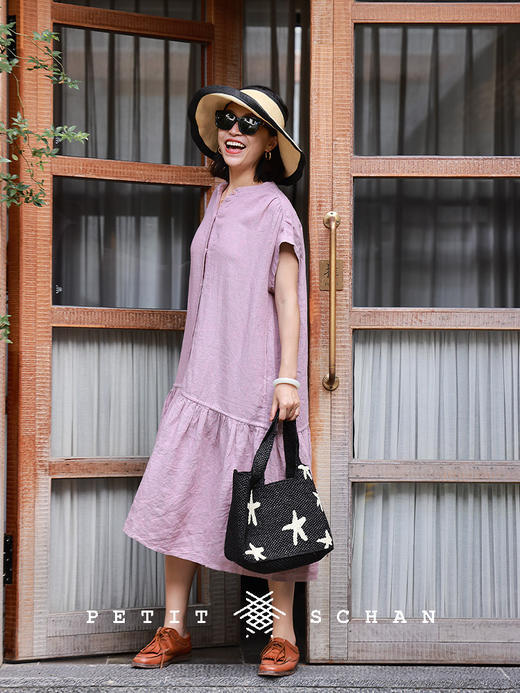 PETIT SCHAN小闪 CLO#840 Klingsor's Last Summer 克林索尔的夏 纯亚麻色织文艺连衣裙 商品图4