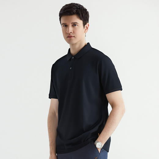 【丝光棉】罗蒙男士丝光棉凉感短袖polo衫男短袖夏季薄款7A抗菌速干t恤男短袖 商品图3