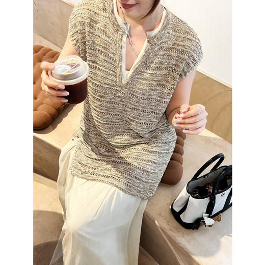 设计师款假两件轻奢流光针织裙 商品图5