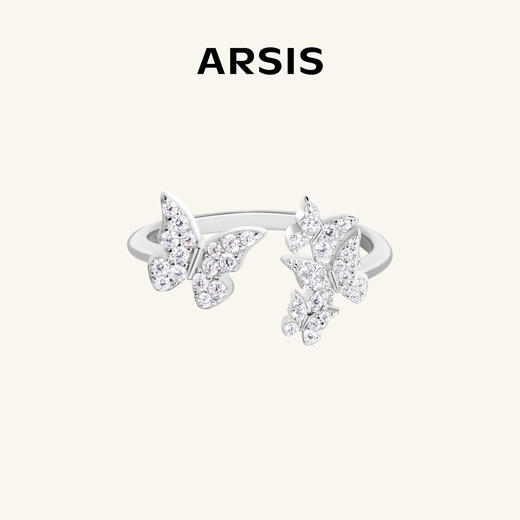ARSIS银饰｜幸运符号系列 星悦蝴蝶开口戒 商品图0