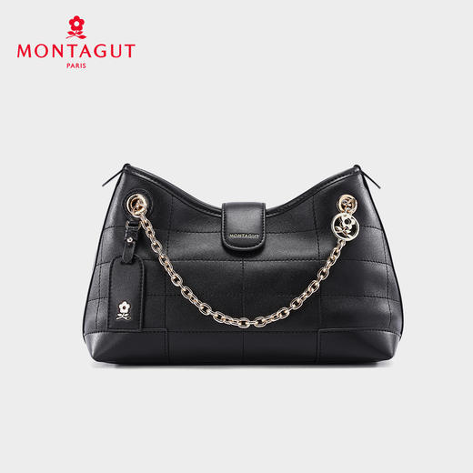 梦特娇女士时尚链条包潮流菱格斜挎包真皮单肩包 商品图4