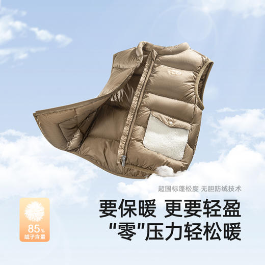 【商场同款】英氏儿童羽绒马甲秋冬季保暖男童女童羽绒服新款超韧绒 商品图1