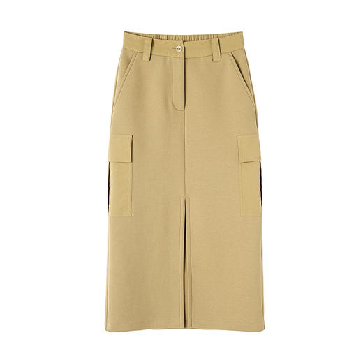 EKOOL空气棉高腰半身裙女秋季宽松百搭直筒裙 商品图4