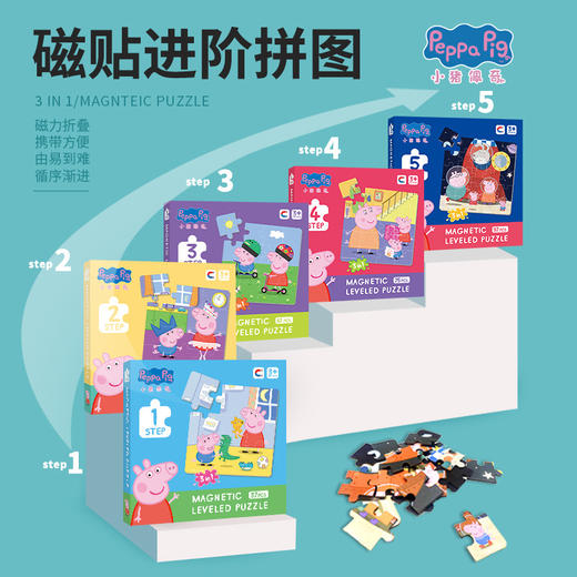 佩奇磁力拼图3-6岁儿童益智力平图男女孩早教磁性进阶2-4玩具冰雪奇缘汪汪队小马宝莉玩具 商品图0