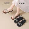 ZHR则则优雅气质细带水钻凉鞋女鞋2025夏季新款舒适平底凉鞋 商品缩略图6