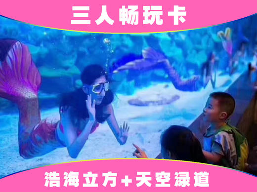 【三人畅玩卡】浩海立方海洋公园+天空渌道精灵王国 三人畅玩卡 商品图0