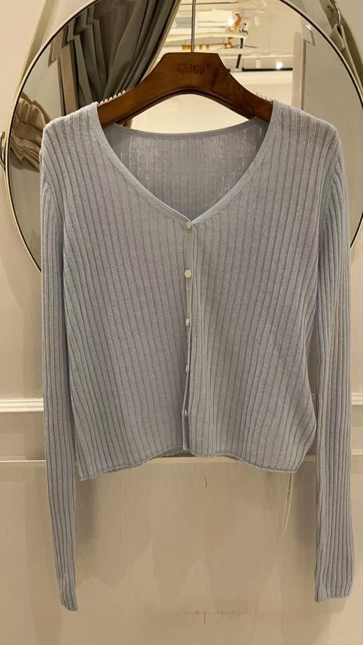 【门店同款】ENJOY夏季都市漫游坑条针织开衫 162296844 商品图1