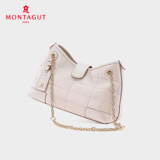 梦特娇女士时尚链条包潮流菱格斜挎包真皮单肩包 商品图2