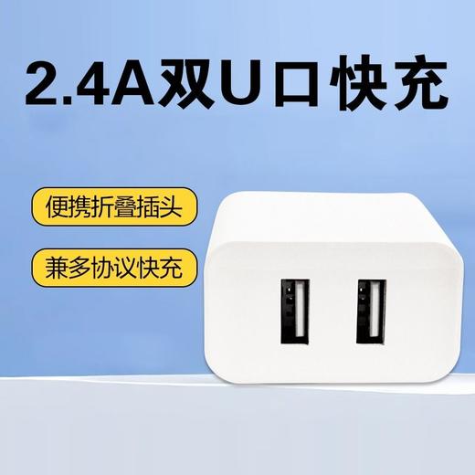 凡引 双USB口2.4A快充充电插头 1个 商品图1
