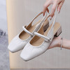 丁摩 软羊皮方头一字扣凉鞋女夏季新款真皮仙女芭蕾风软底后空女鞋5ZF-061 商品缩略图1