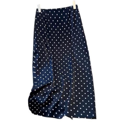 丁摩 高腰醋酸缎面波点半身裙中长款女夏季新款垂感直筒包臀a字裙5ZF-9565 商品图4