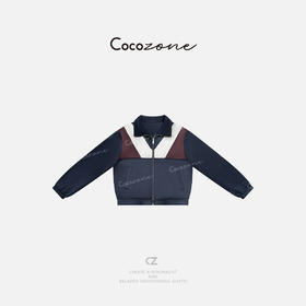 COCO ZONE 刘一一 “布拉格”时尚撞色拼接休闲拉链外套CD1A0146