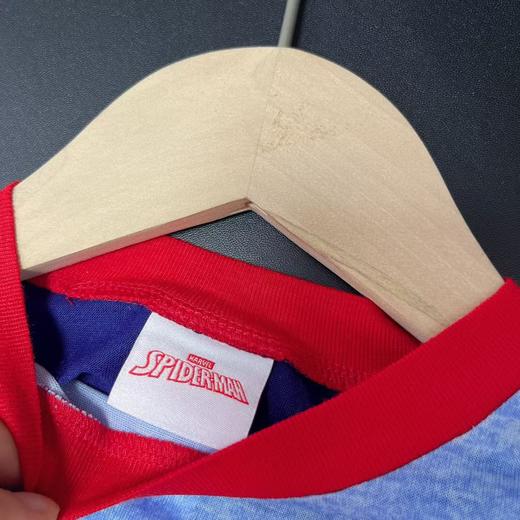 【选2件15元-NO退】3T蜘蛛侠浅蓝拼深蓝T恤-微脏-喜出 商品图2