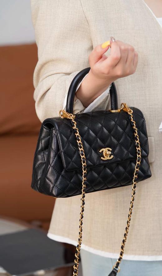 代工厂升级版COCO黑珍珠鱼子酱纯皮包 商品图6