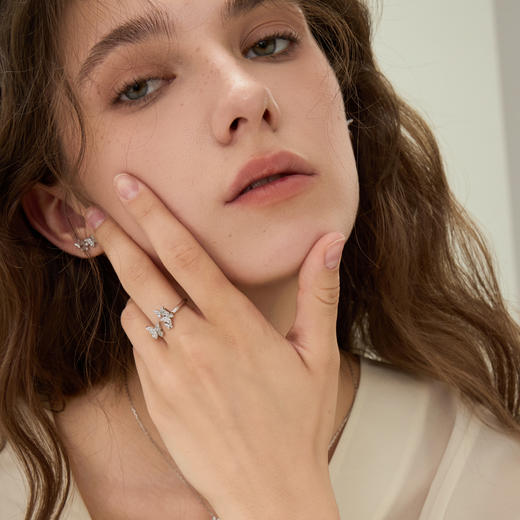 ARSIS银饰｜幸运符号系列 星悦蝴蝶开口戒 商品图1