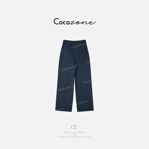 COCO ZONE 刘一一 “小蓝布裤”时尚新款纯色直筒休闲裤ACD2A0258 商品图3