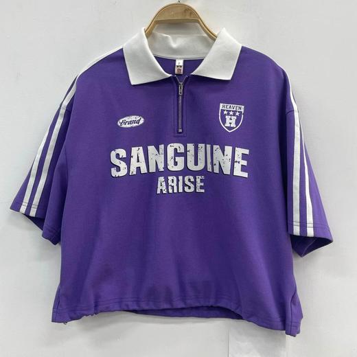 NC翻领肩织带美式POLO短袖T恤50419（紫） 夏季 952011150321 商品图4