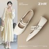 ZHR银色浅口单鞋女2025新款复古法式玛丽珍鞋气质平底ins单鞋耐磨 商品缩略图1