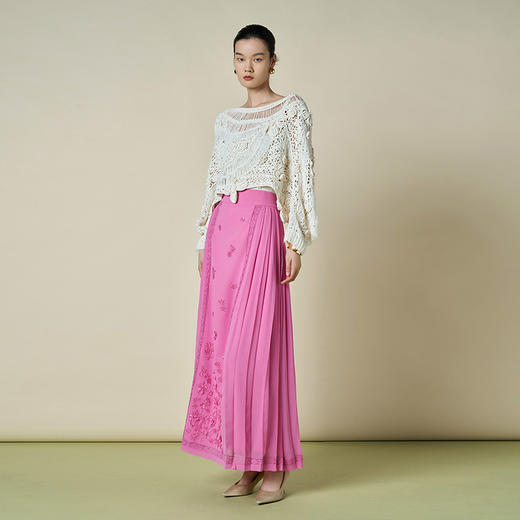 【林栖设计小店】（现货）【手工钉花】天香花信马面裙新中式2025秋季新款半身裙女1953013 商品图1