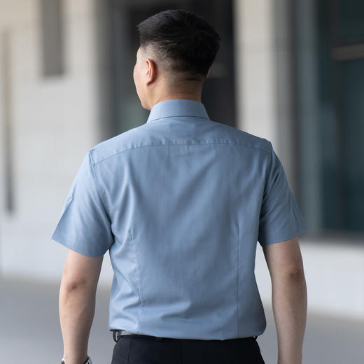 桑蚕丝商务短袖衬衣 商品图1