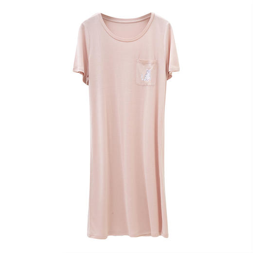 丁摩 100%桑蚕丝睡衣短袖长裤睡裤女薄款圆领家居服DD-076 商品图0