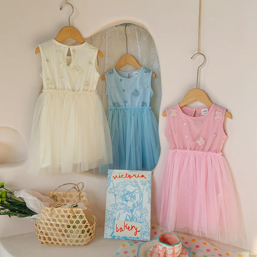 【蝴蝶绣花连衣裙，网纱设计超仙！】蝴蝶绣花女童网纱连衣裙 甜美儿童公主裙子 精致网纱 童心飘飘 优雅公主范-QQ 商品图3