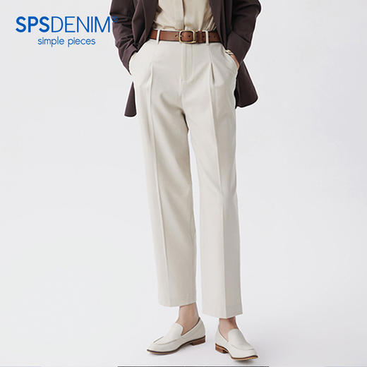 SPS休闲裤女弹力百搭中空保暖九分奶奶裤 商品图0