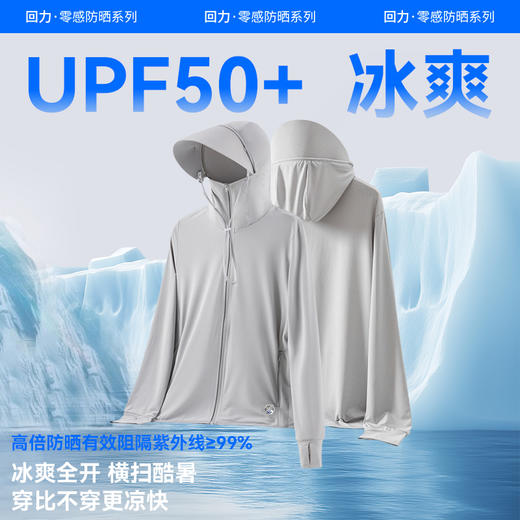 回力防晒衣男款2025夏季新款原纱冰丝防紫外线透气外套钓鱼防晒服HL1116JG 商品图4