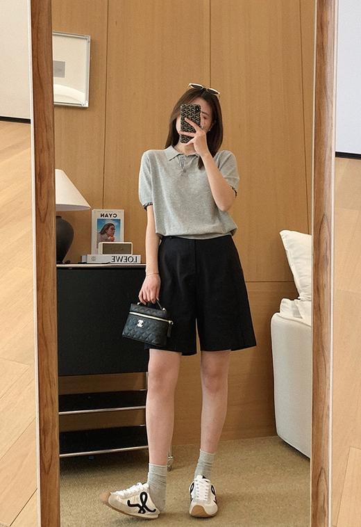 百慕老钱风后松紧微阔腿天丝亚麻显瘦五分中裤 商品图14